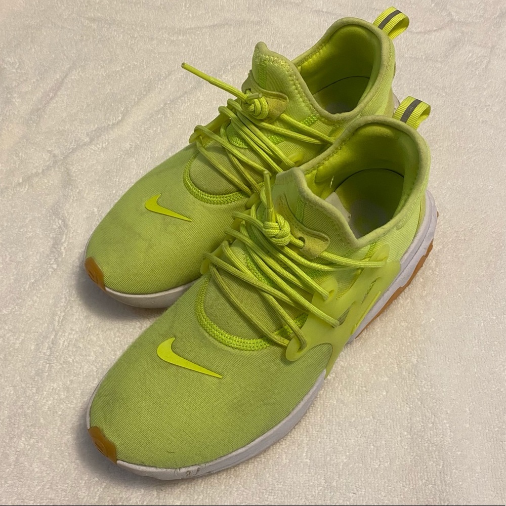 Neon yellow Nike Presto